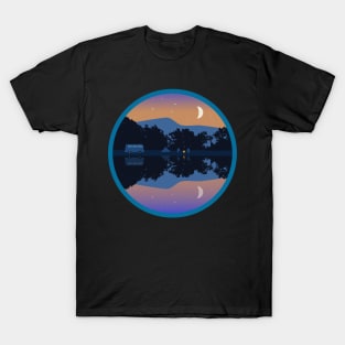 Moonlight Camping Landscape T-Shirt